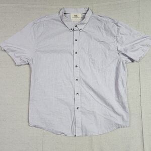 WRK Shirt Mens 3XL The Reworked Shirt Purple Polka Dot Short Sleeve